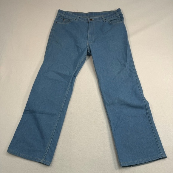 Levis Action Straight Leg Jeans Mens Size 40X29 Light Blue High Rise VTG - Picture 1 of 13
